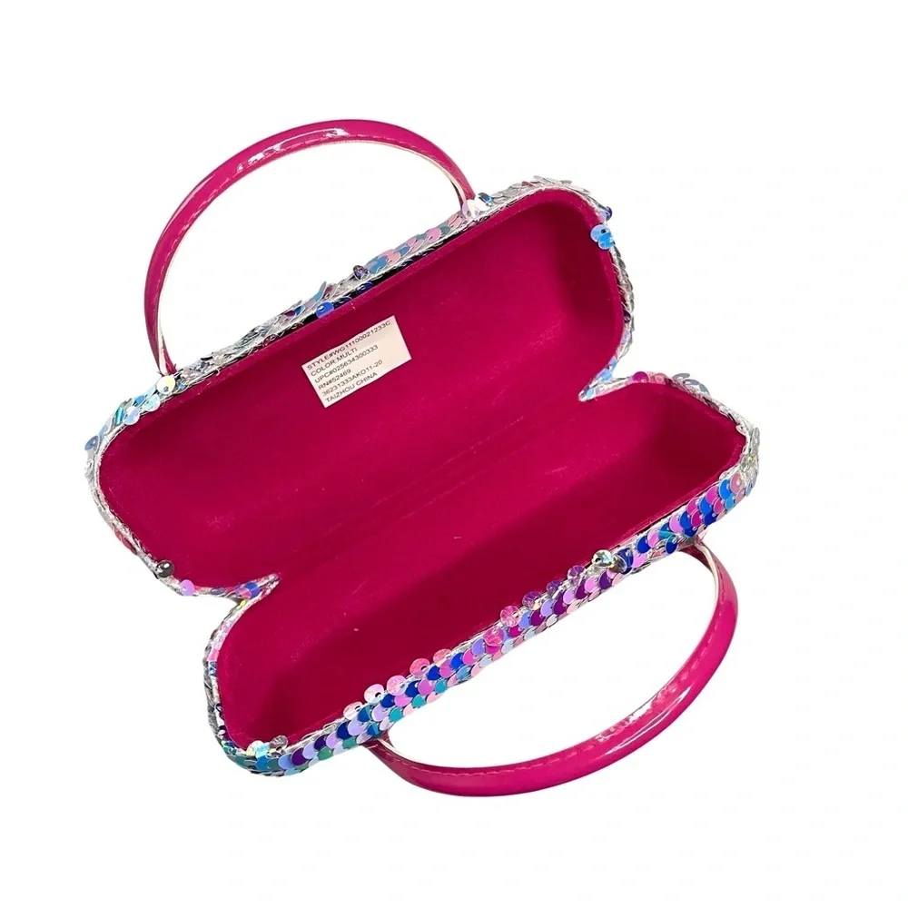 Eyeglass Sunglass Mermaid Case Dazzling Sparkle Glitter Hard Shell with Handle